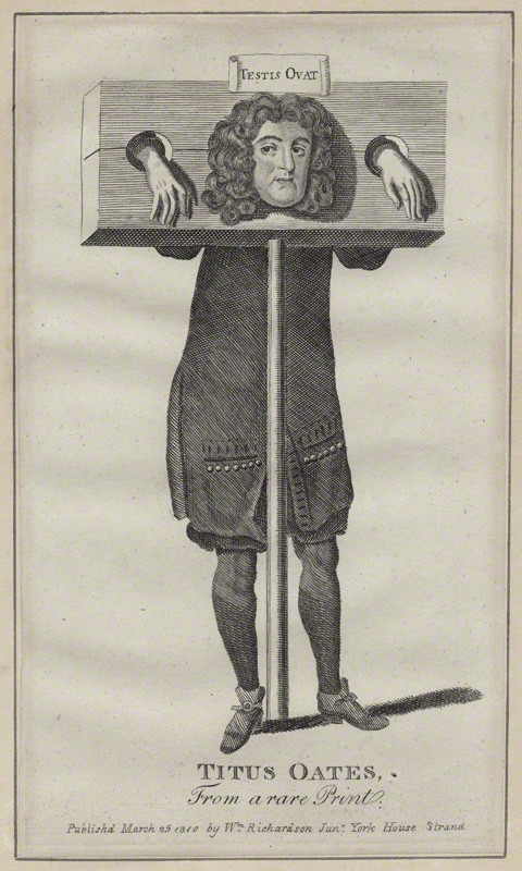 NPG D31036; Titus Oates after Unknown artist